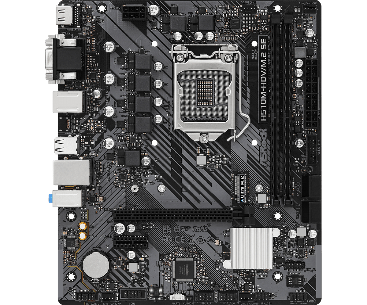 Материнская плата Asrock H510M-HDV/M.2 SE s1200/PCIe 4.0/Ultra M.2/mATX