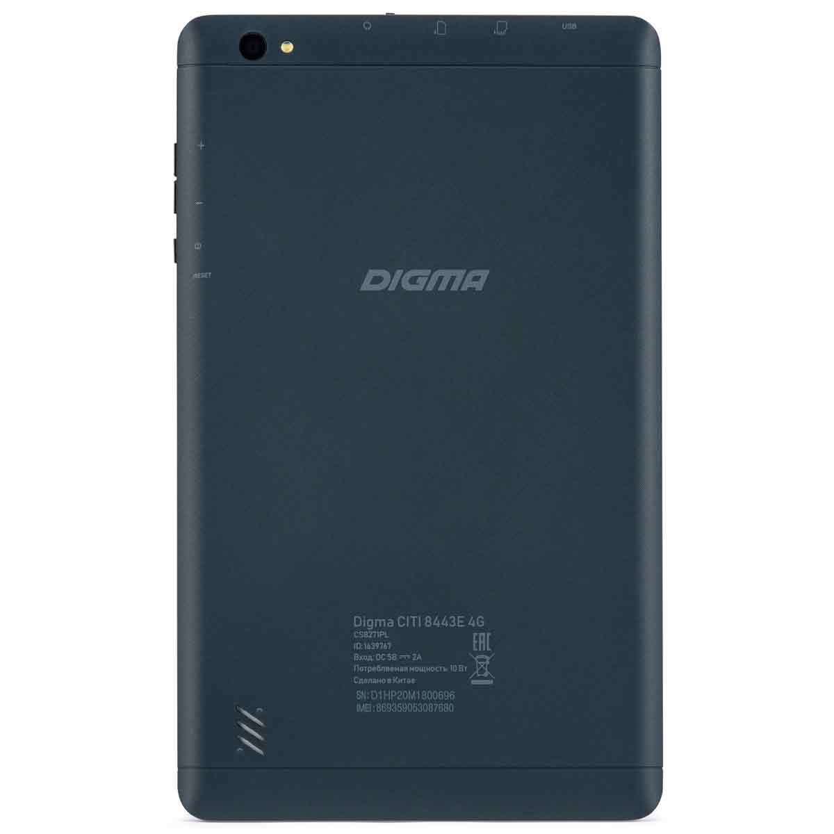 Планшет 8 дюймов Digma CITI 8443E 4G 4Gb/128Gb, T310 2 ГГц, 2 sim