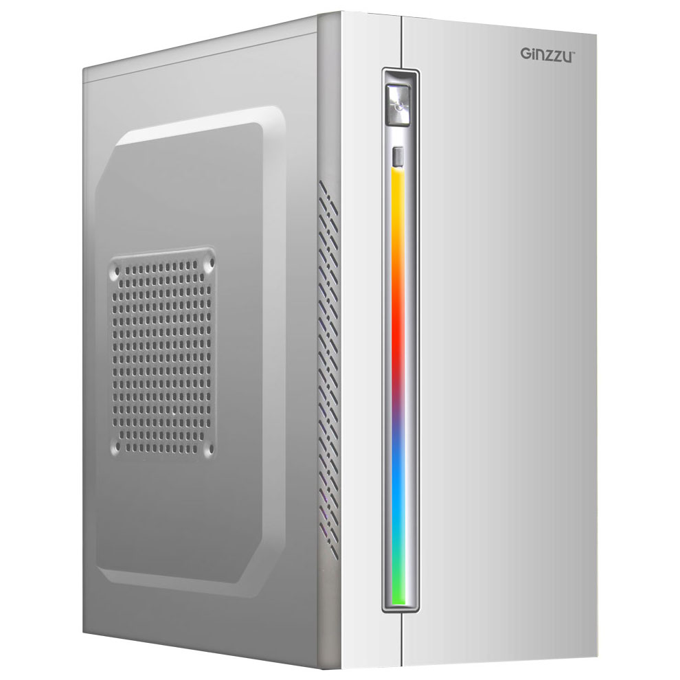 Корпус Ginzzu D380 MiniTower/mATX/RGB без вентиляторов