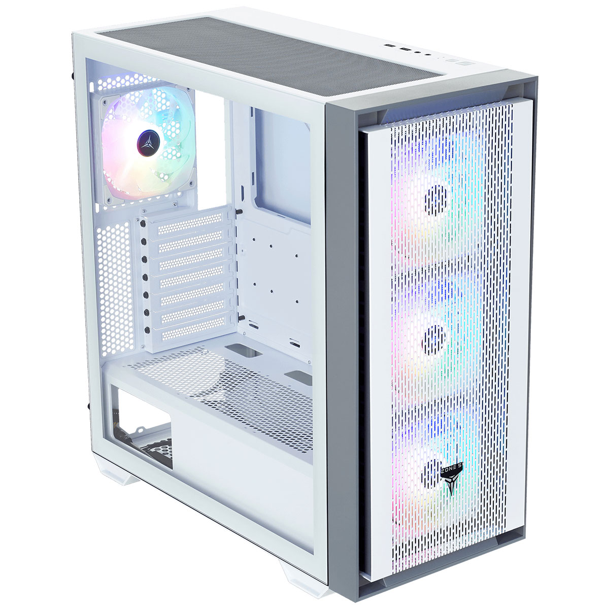 Игровой корпус для ПК Zone 51 MELD White 4x120мм ARGB + контроллер  подсветки, Full-tower