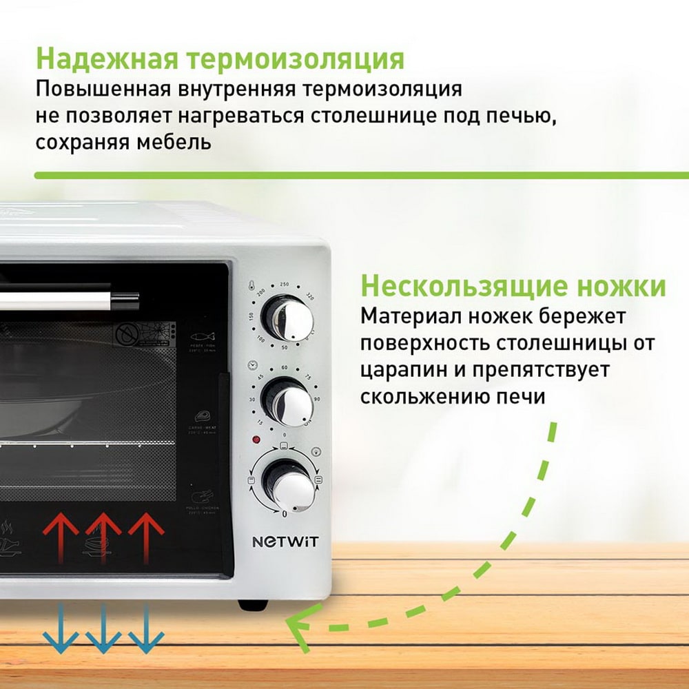 Электропечь Netwit KT 45 W [уценка - вмятина]